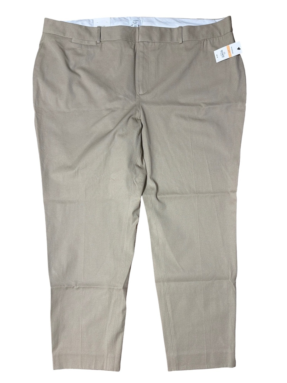 Crown & Ivy Women's Tan Straight Leg Pants Size 24W